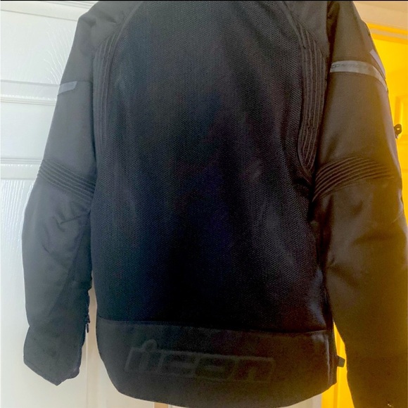Icon Contra 2 Jacket Men’s Riding Bike Black Mesh Motorcycle Jacket Size M NWT - Picture 7 of 9